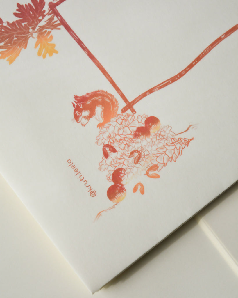 Squirrels, seeds & samaras | Letter writing set