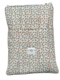 Large Quilted Book Sleeve - Pink Flowers