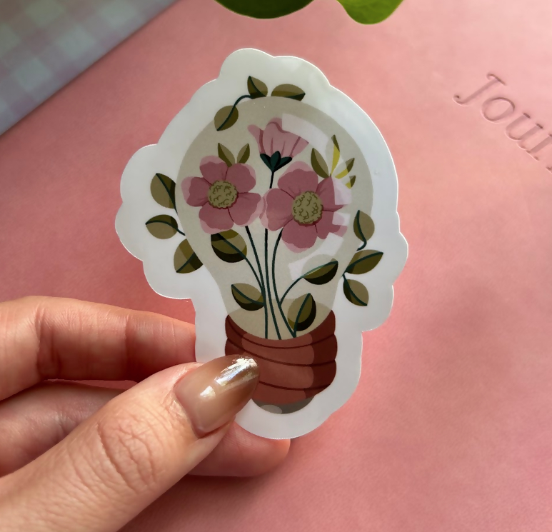 Floral Light Bulb Sticker