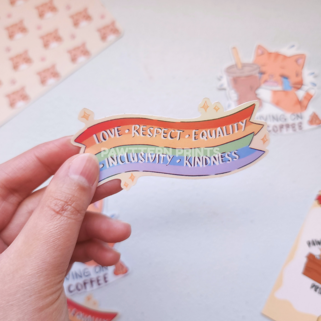 Pride Month Ribbon Die Cut Vinyl Sticker