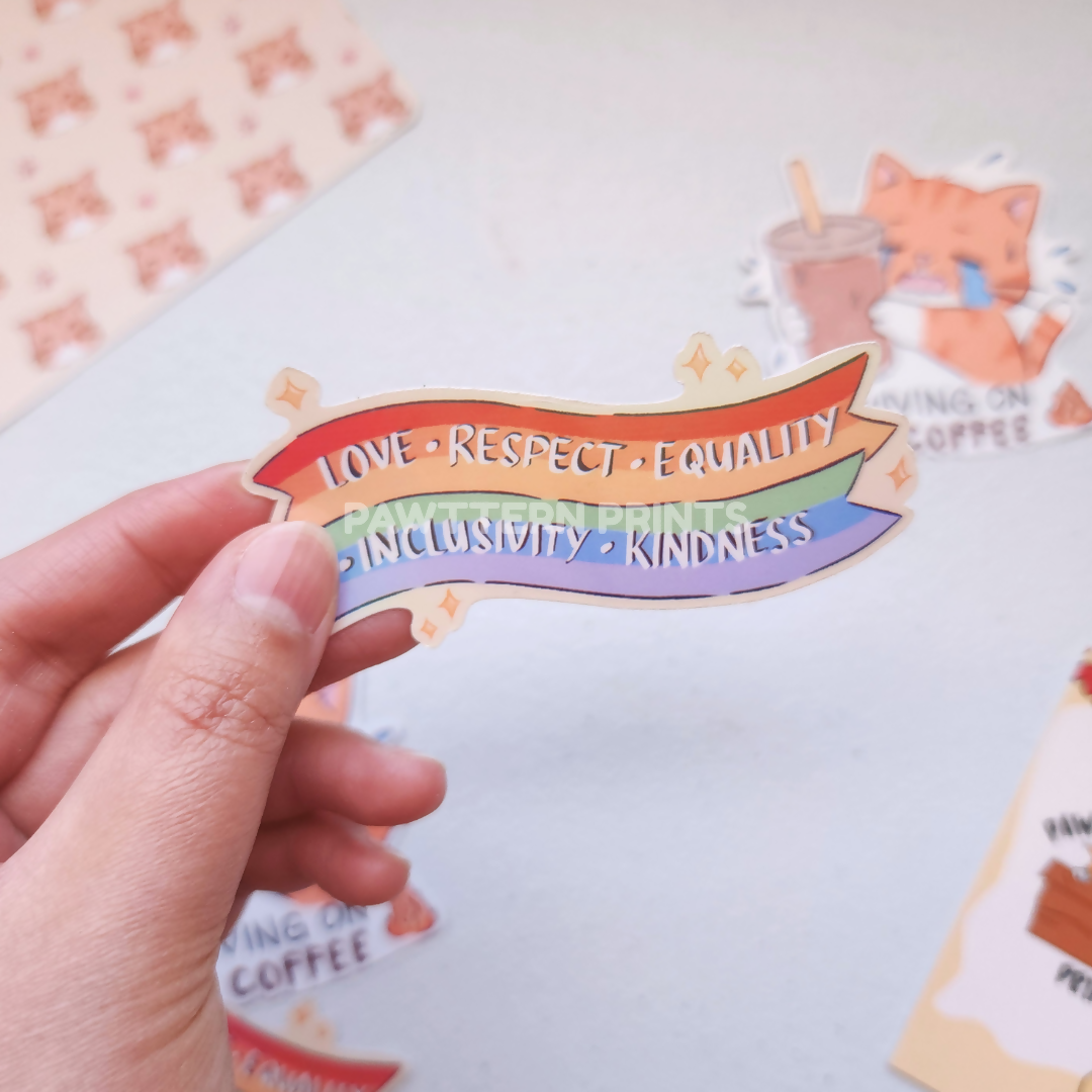 Pride Month Ribbon Die Cut Vinyl Sticker