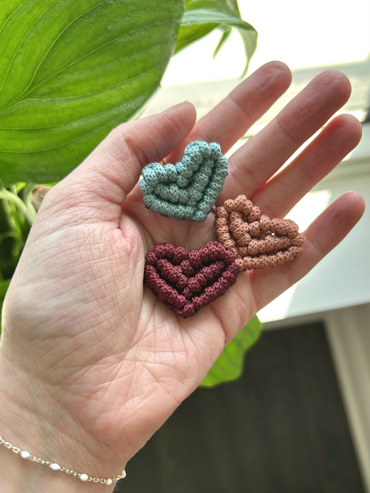 Macrame Heart Magnets - Pack of 2