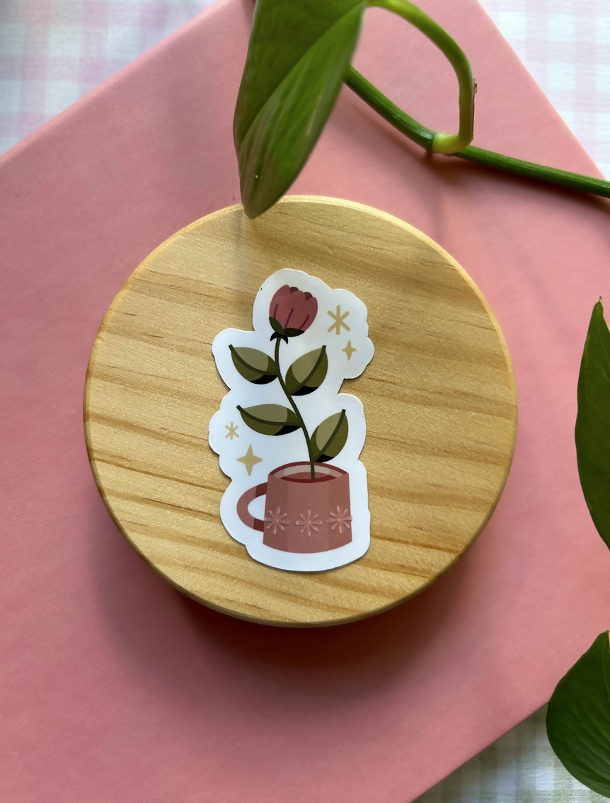 Flora Coffee Mug Sticker