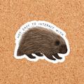 Not East to Interact With Porcupine Sticker