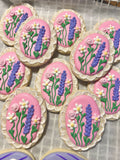 Floral Lace Oval Cookie
