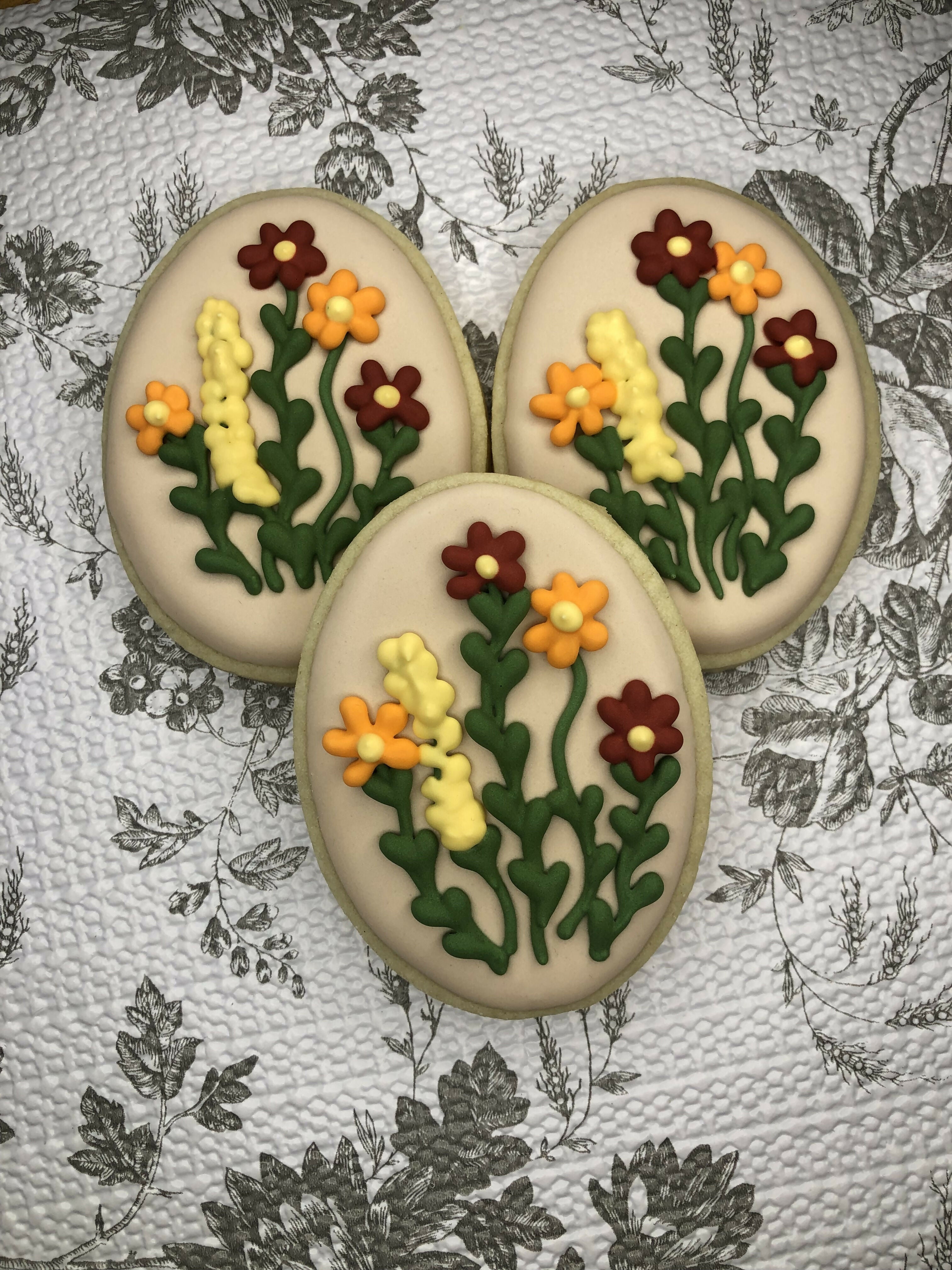Floral Oval Cookie