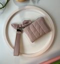 Pink Waffle Mini Pouch with Wristlet ●Small Batch●