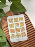 Quilt Blocks 4x6 Vinyl Sticker Sheet