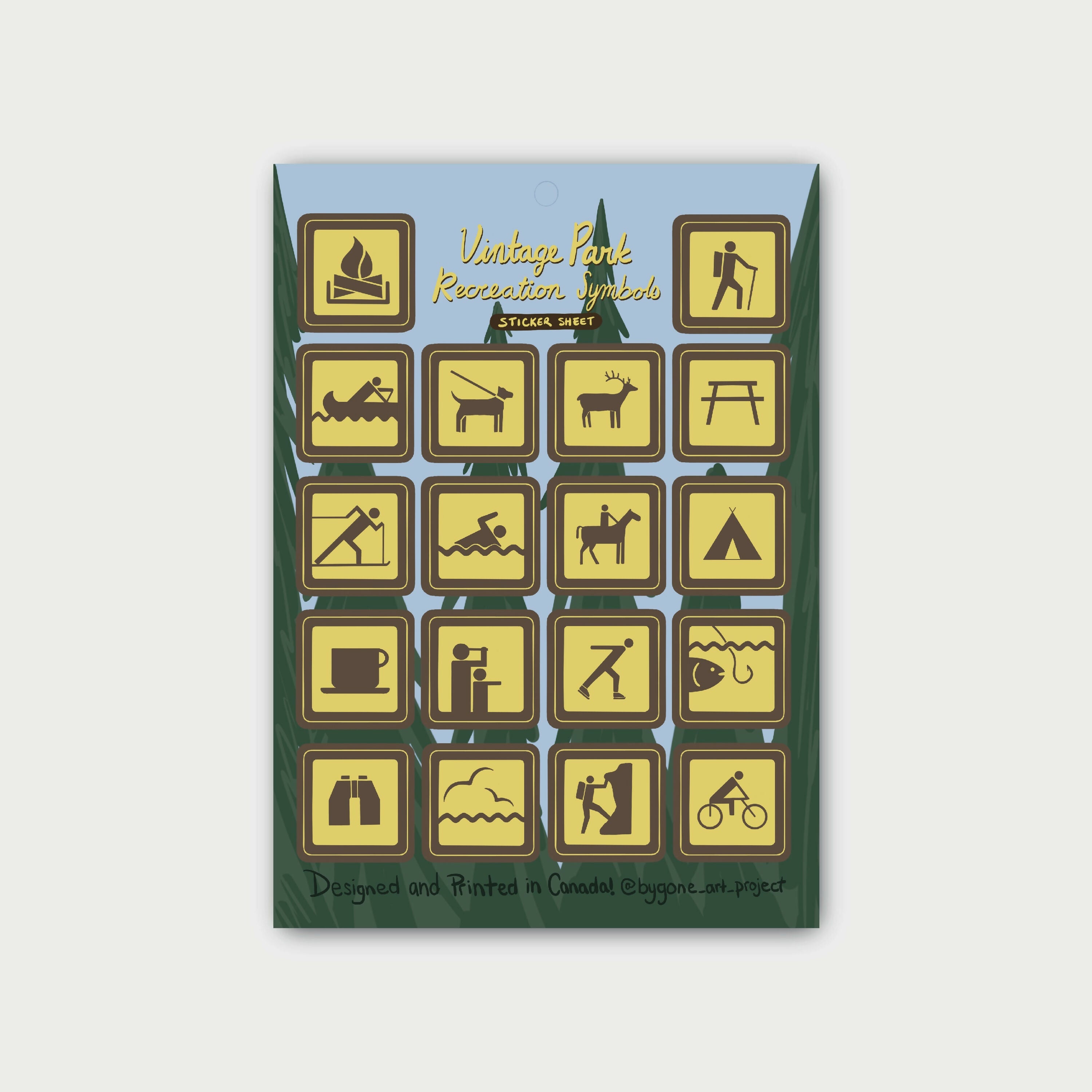 Park Icon Sticker Sheet
