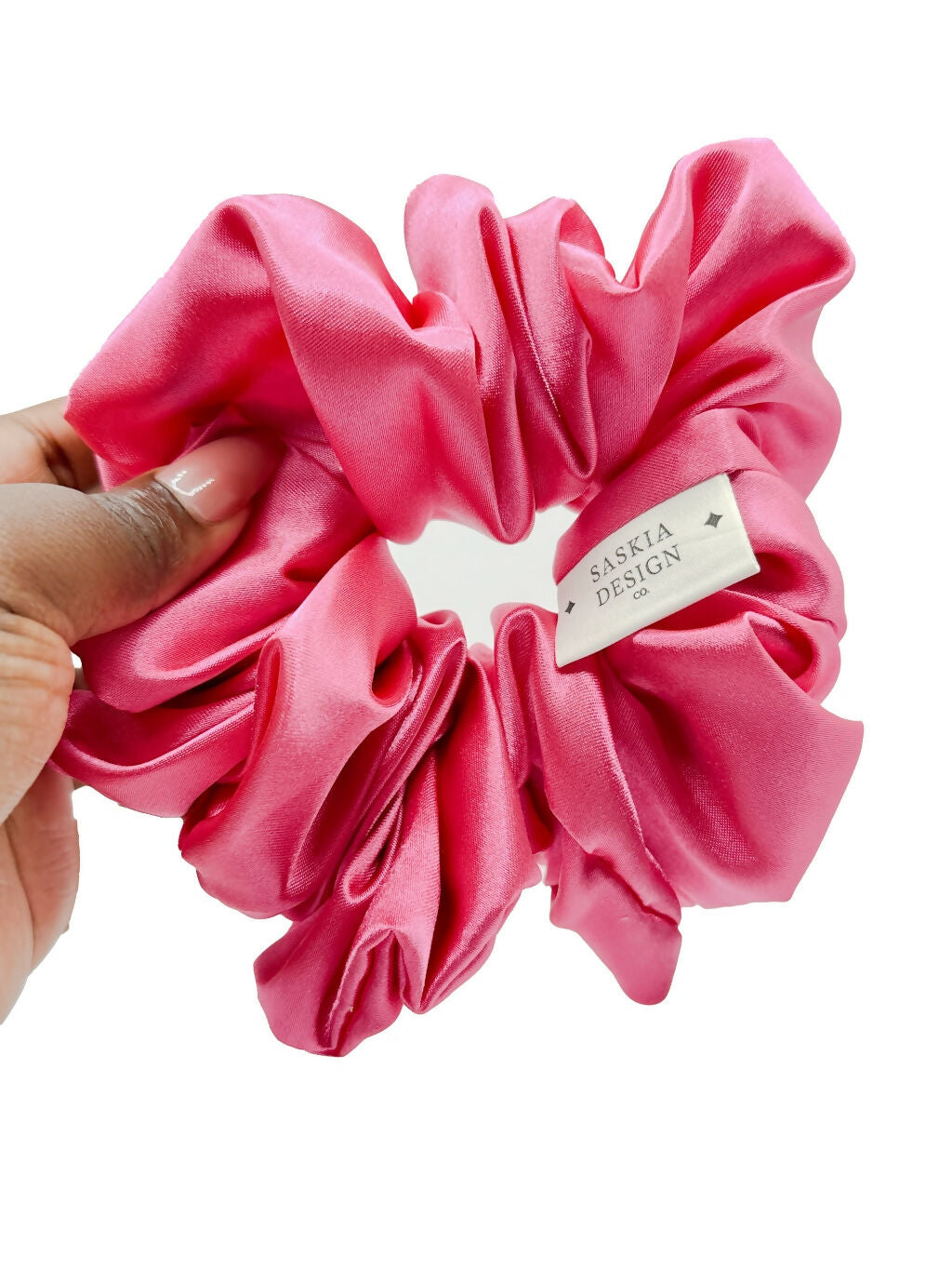 Large Satin Scrunchie - Bubblegum
